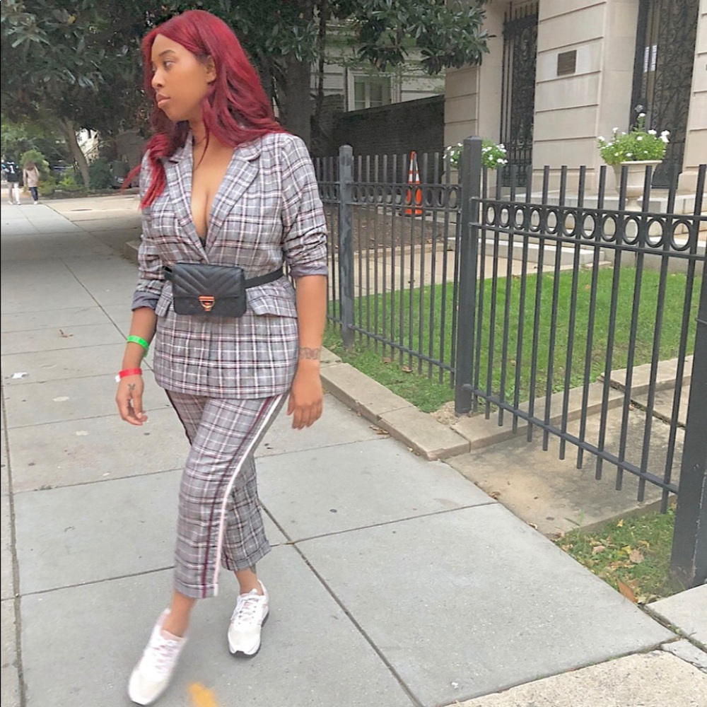 Plaid Cropped Trousers